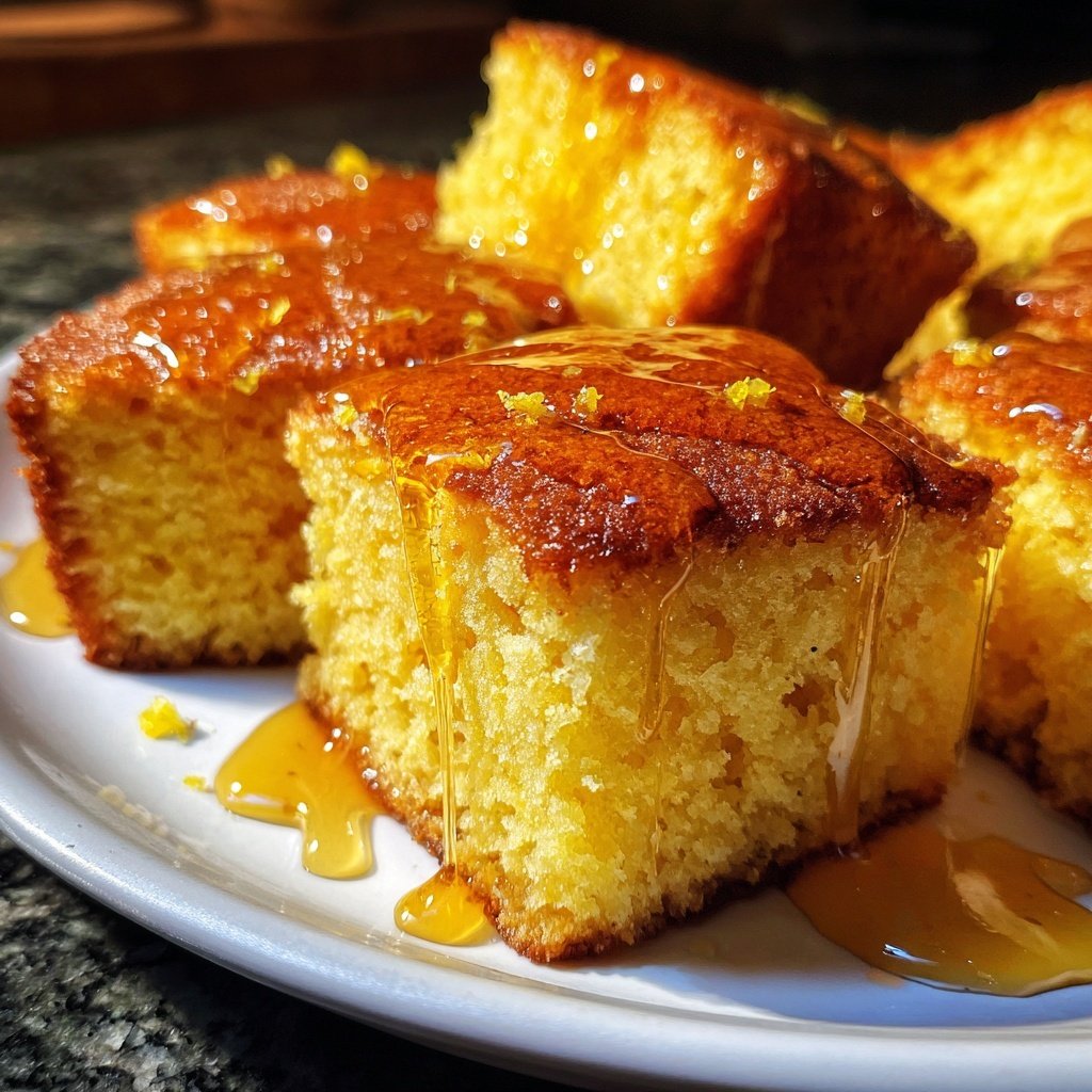 Zitronenkuchen mit Honig