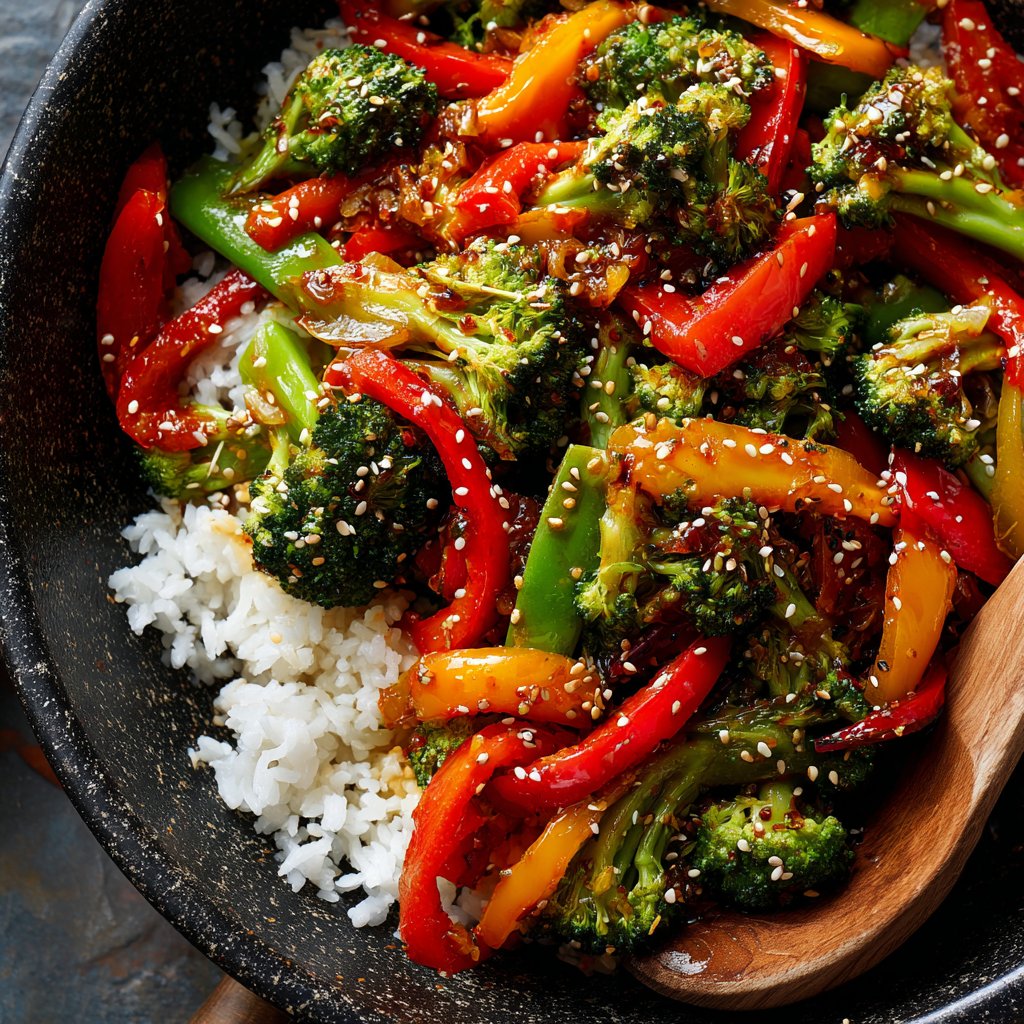 Abendessen mit Reis und Gemüse