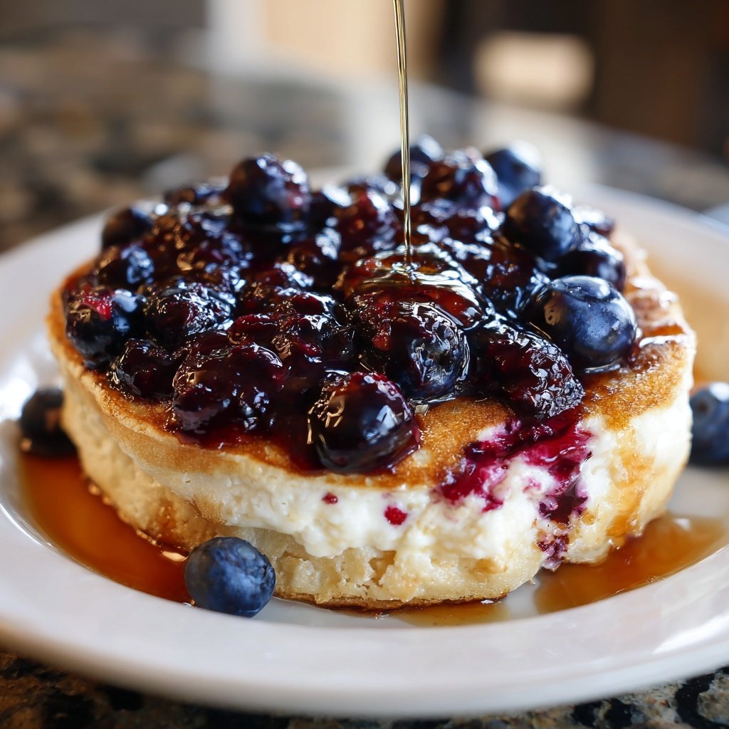 Pfannkuchen mit Heidelbeeren