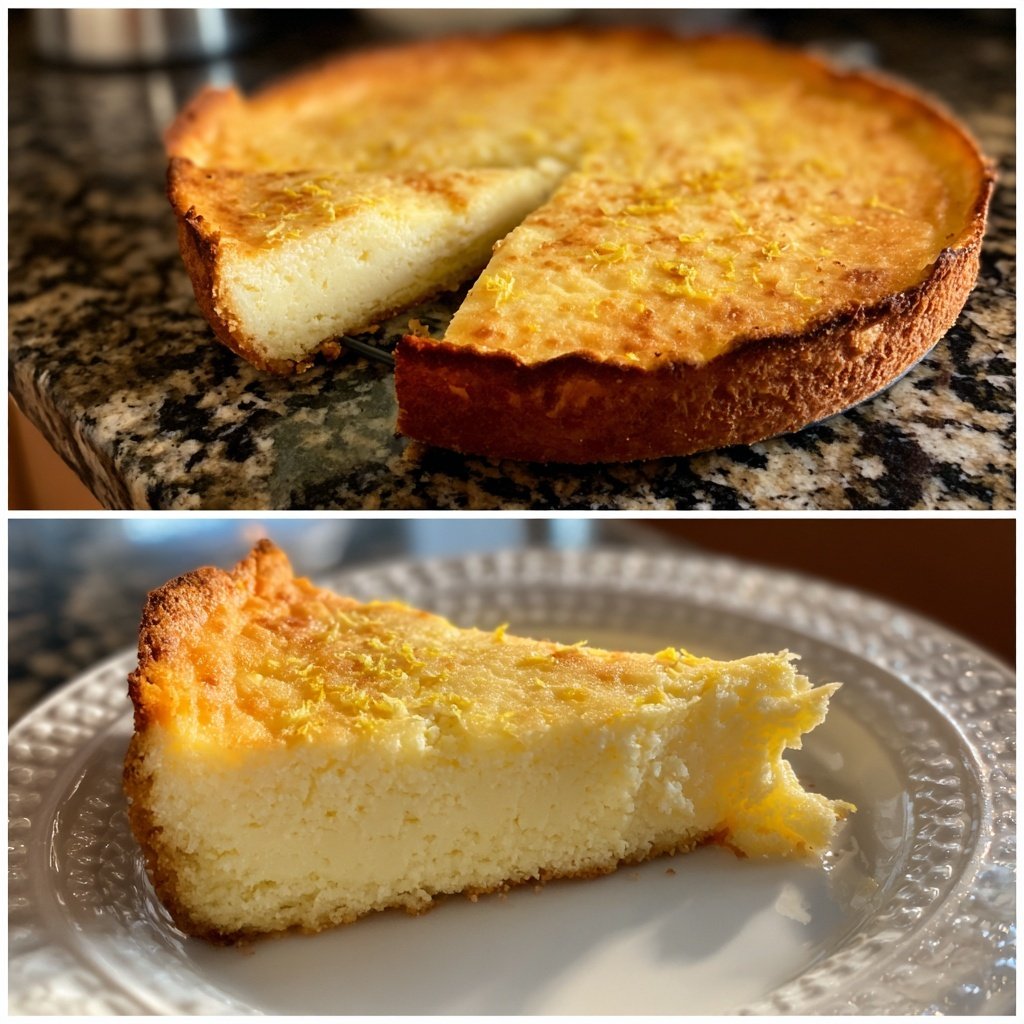 Käsekuchen mit Vanille und Zitronenabrieb