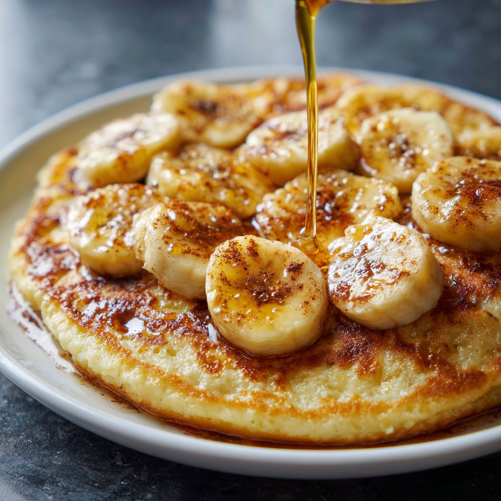 Pfannkuchen mit Banane und Zimt