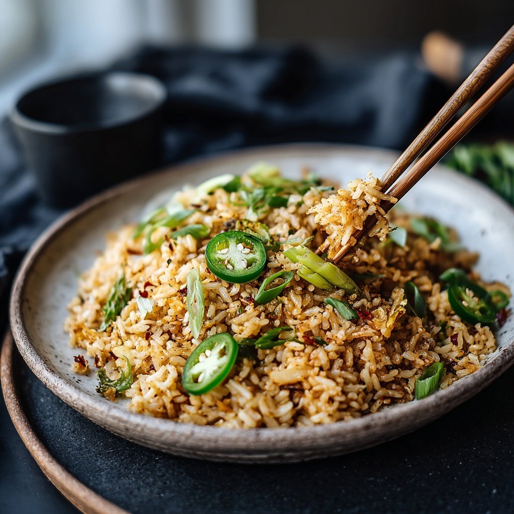 Gebratener Reis mit Frühlingszwiebeln