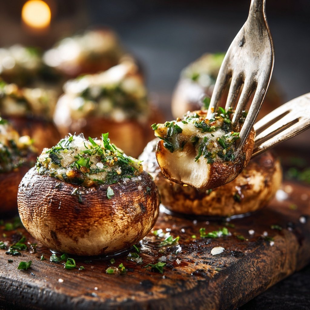 Gefüllte Champignons mit Kräutern