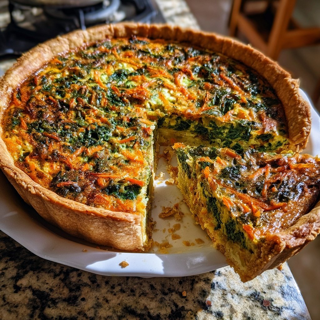 Quiche mit Grünkohl und Möhren