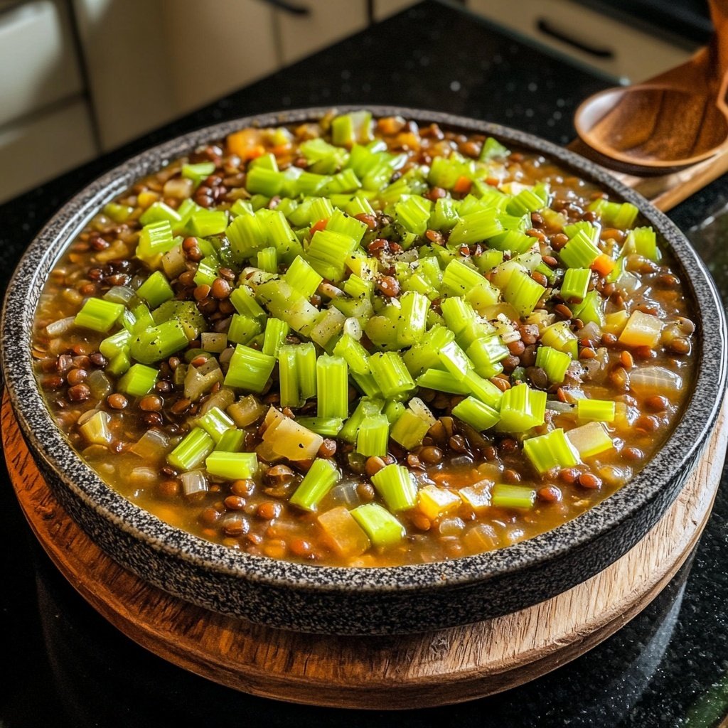 Linsensuppe mit Sellerie