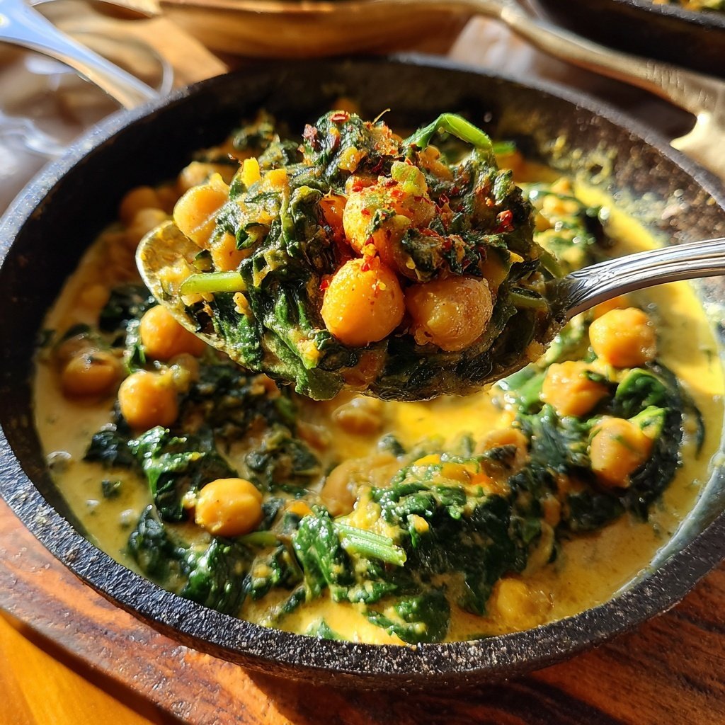 Kichererbsencurry mit Spinat