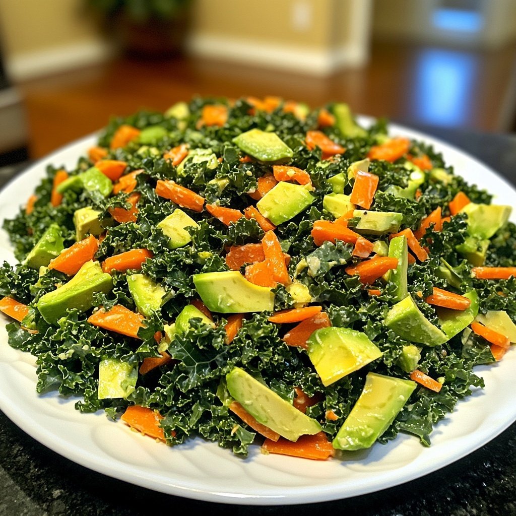 Chopped Kale Power Salad mit Zitronen-Tahini-Dressing
