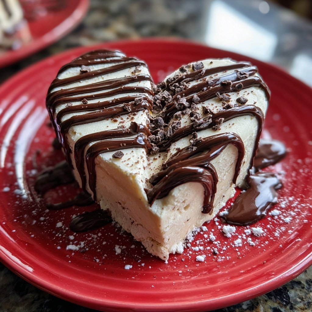 Valentinstag Dessert mit Schokolade