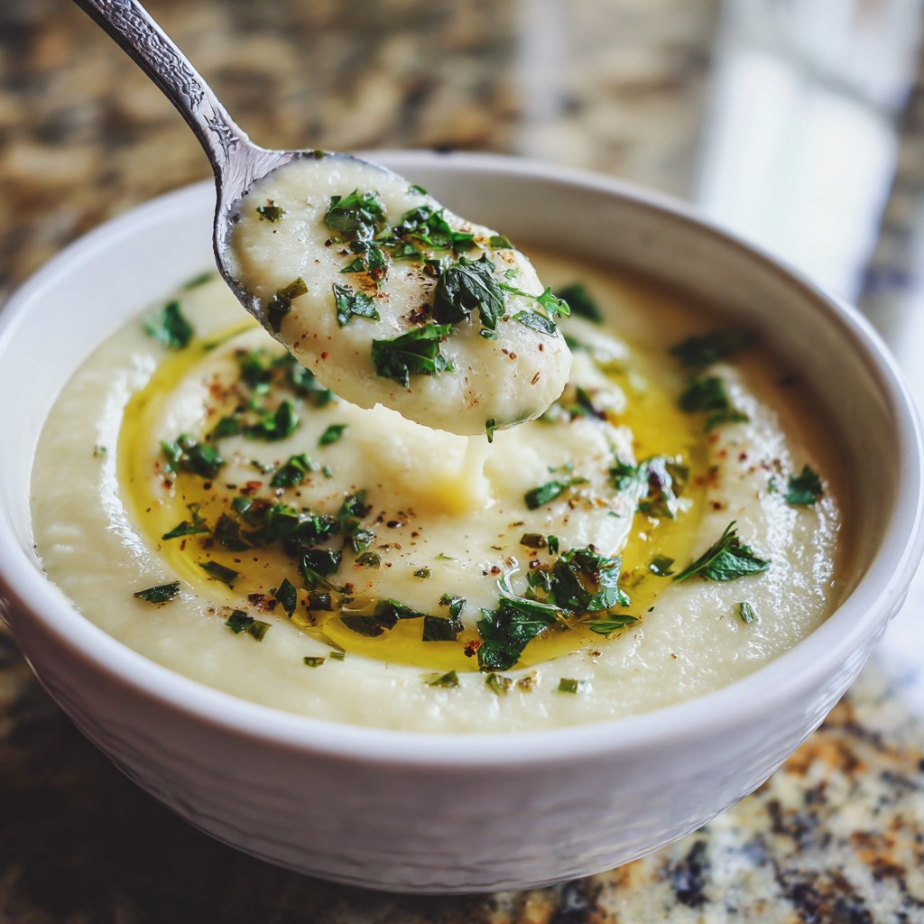 Cremige Blumenkohlsuppe mit einfachen Zutaten