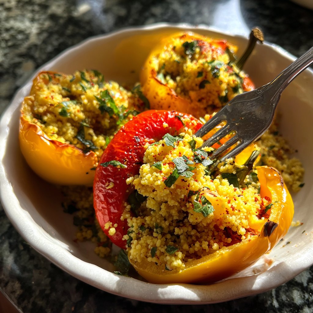 Gefüllte Paprika mit Couscous