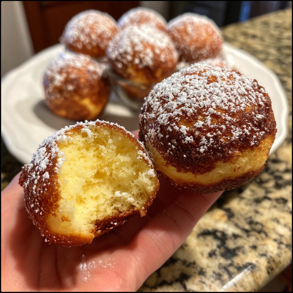 Quarkbällchen aus dem Backofen